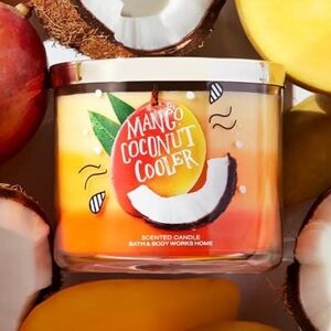 Bath & Body Works 3 Wick Candle Mango Coconut Cooler Rare Vintage